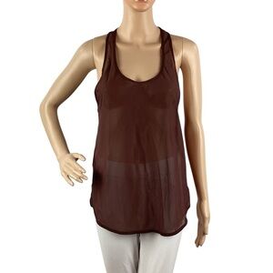 Lululemon 105 F Bordeaux Drama Mesh Tank Top Size 4